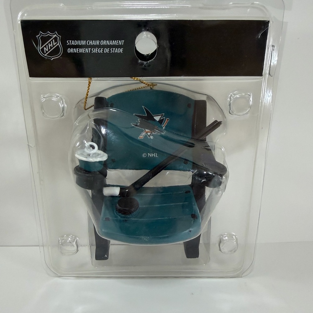 NHL San Jose Sharks Teal Stadium Chair Ornament
